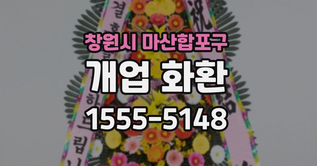 창원시 마산합포구 개업 화환