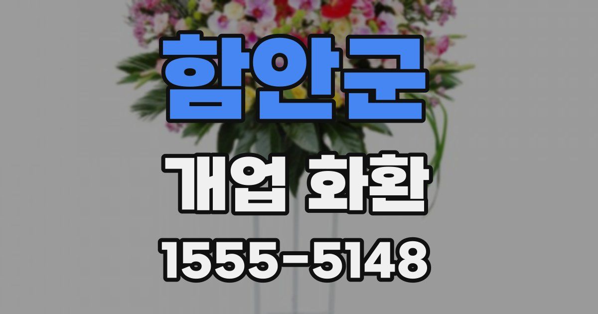 함안군 개업 화환