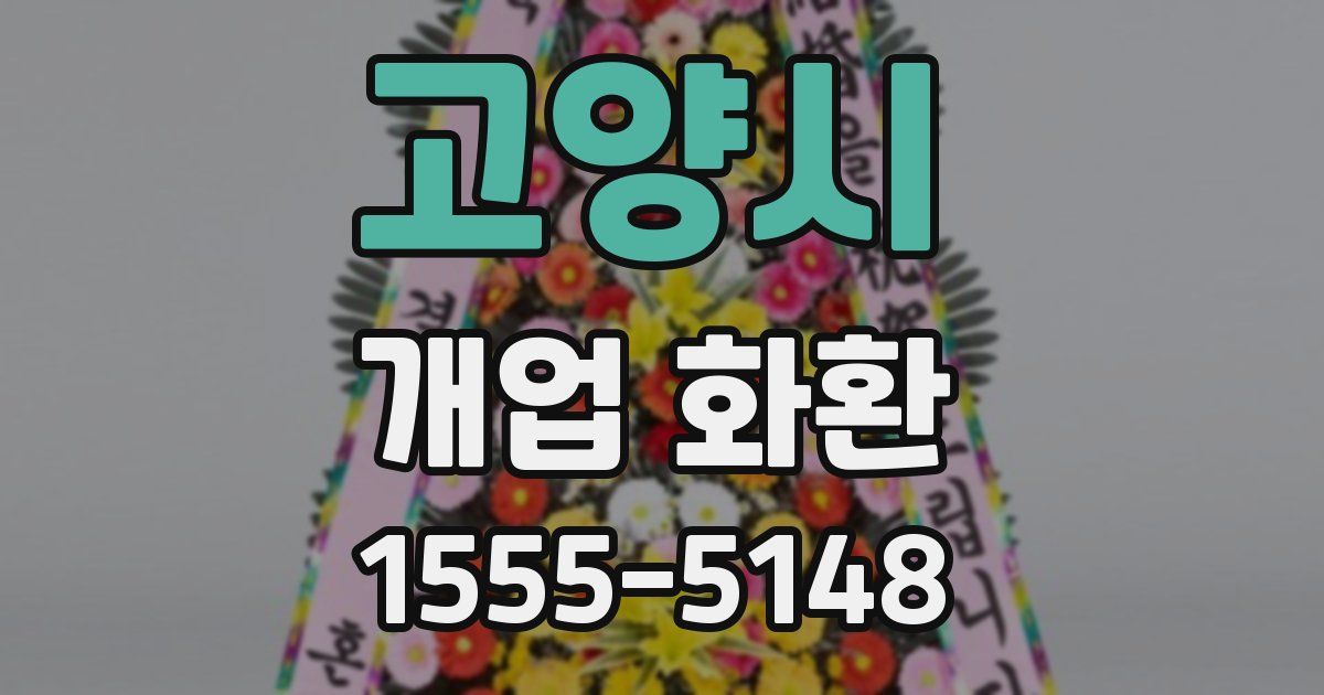 고양시 개업 화환