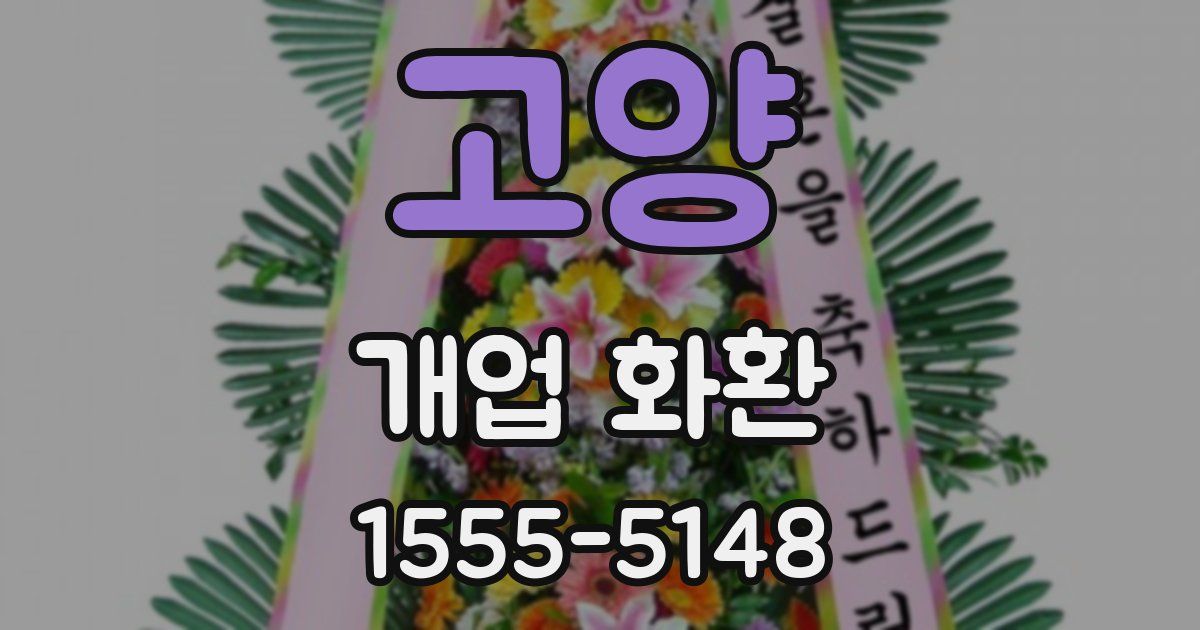 고양 개업 화환