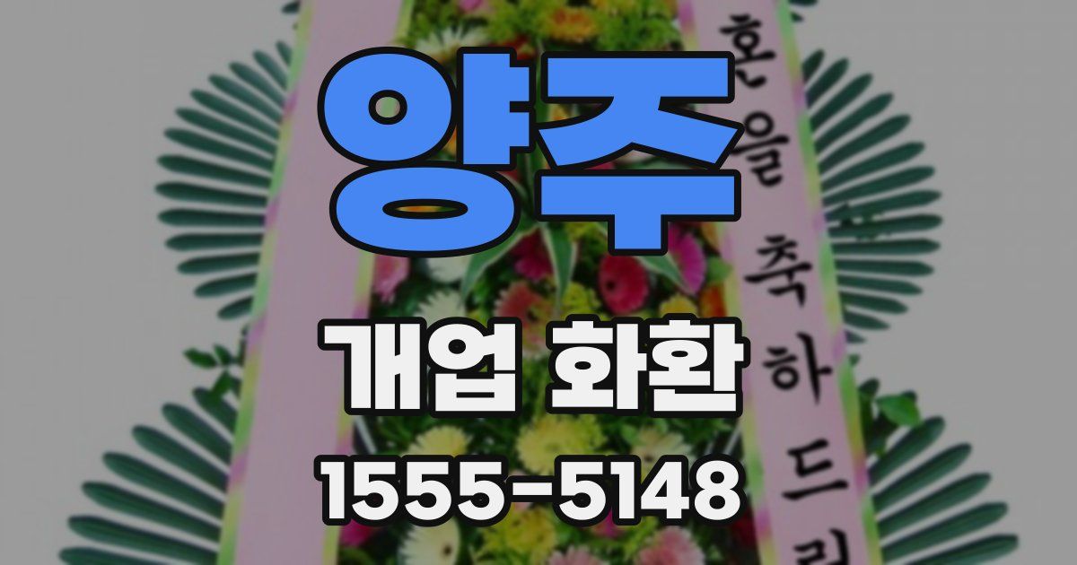 양주 개업 화환