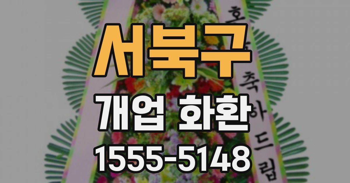 서북구 개업 화환