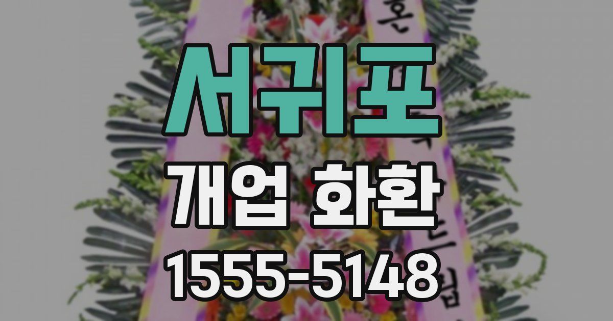 서귀포 개업 화환