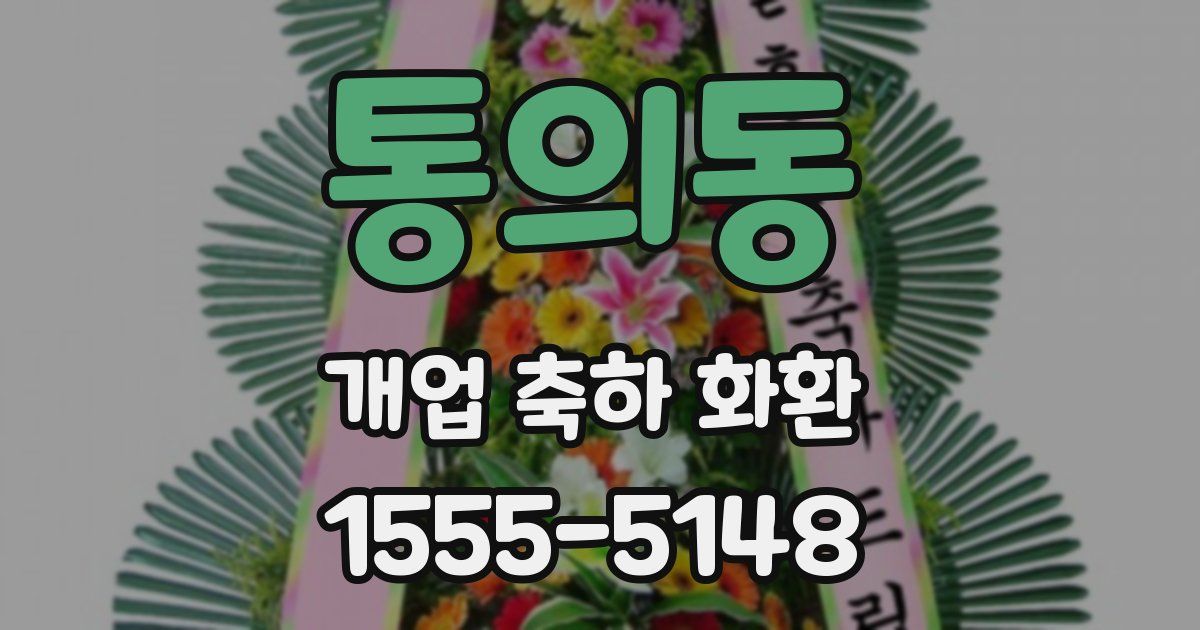 통의동 개업 축하 화환