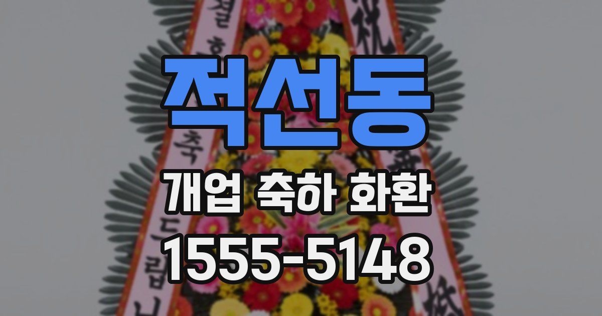 적선동 개업 축하 화환