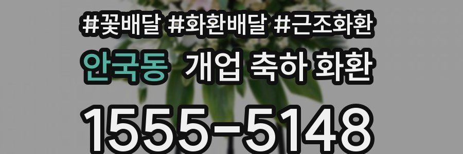 안국동 개업 축하 화환