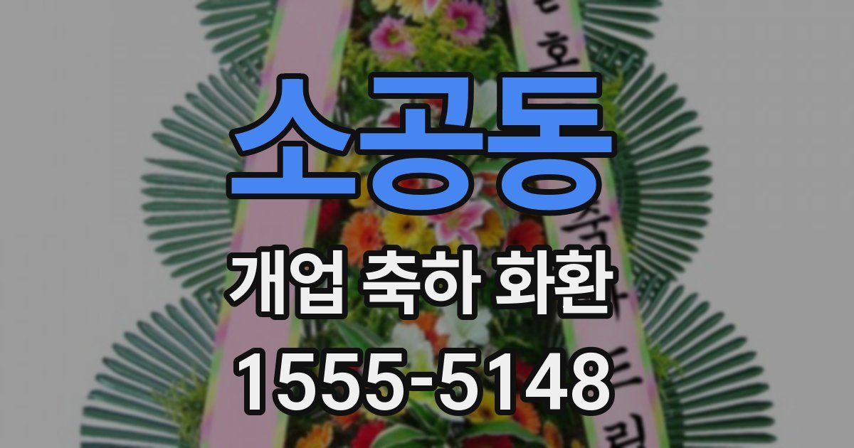 소공동 개업 축하 화환