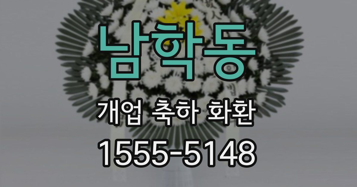 남학동 개업 축하 화환