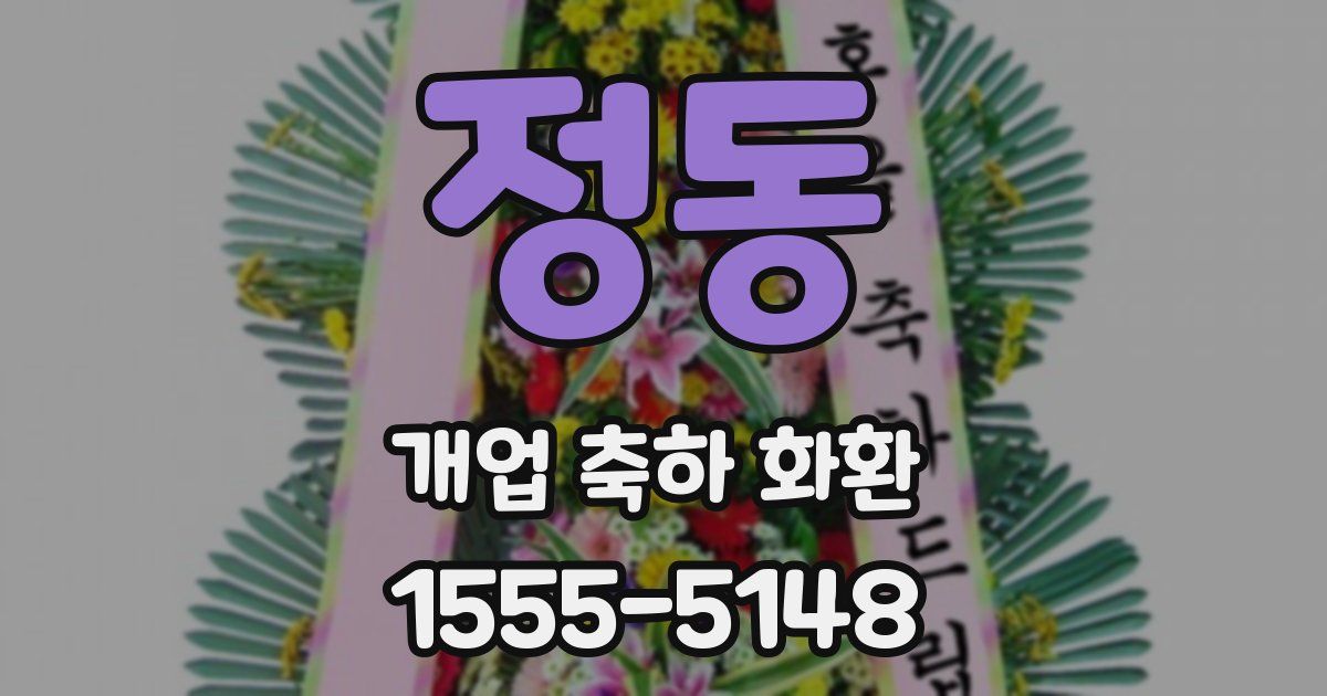 정동 개업 축하 화환