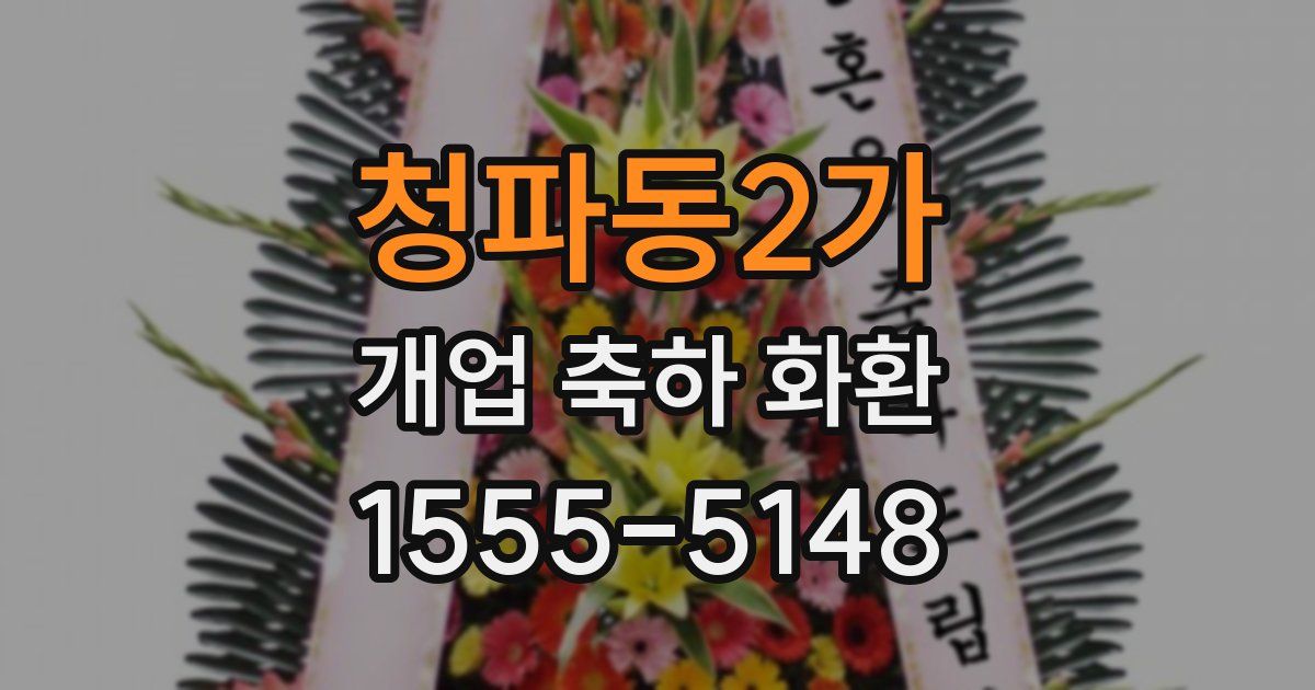 청파동2가 개업 축하 화환
