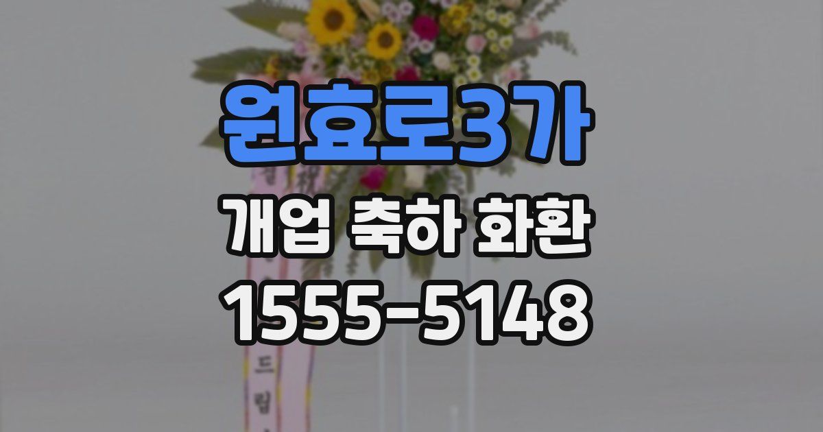 원효로3가 개업 축하 화환