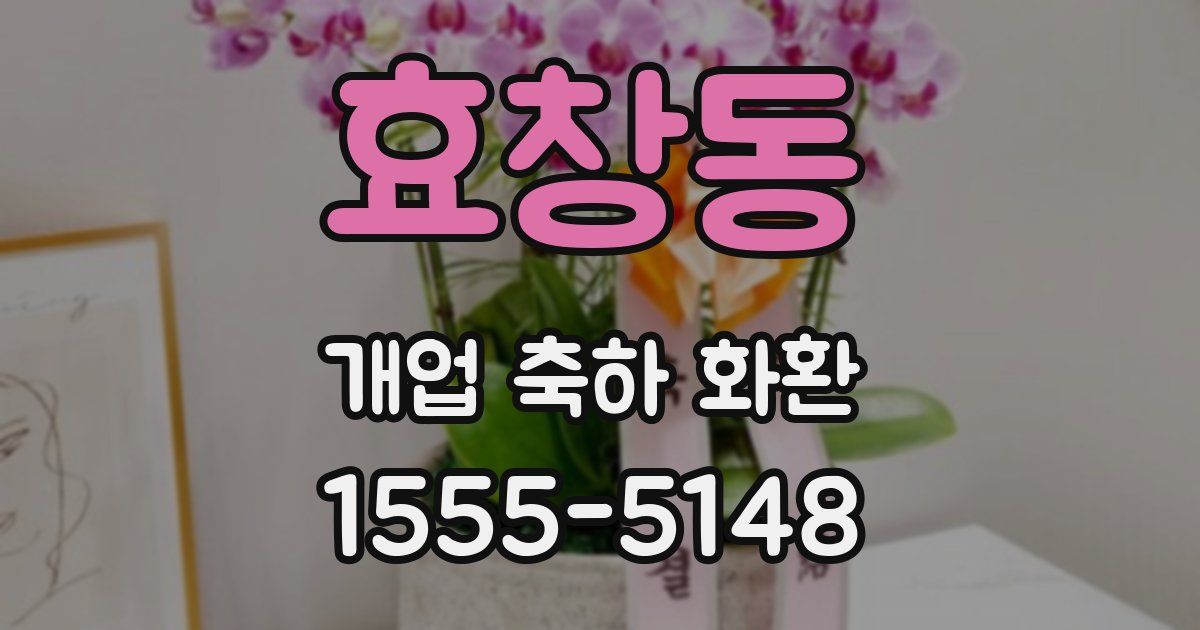 효창동 개업 축하 화환
