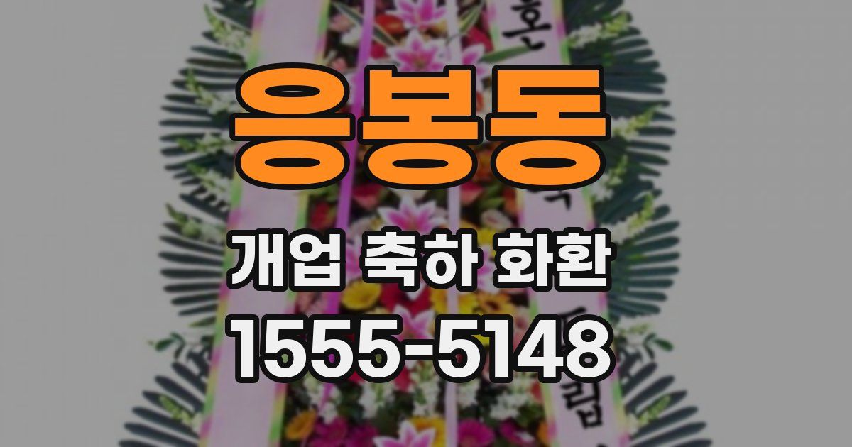 응봉동 개업 축하 화환