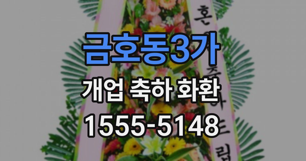 금호동3가 개업 축하 화환