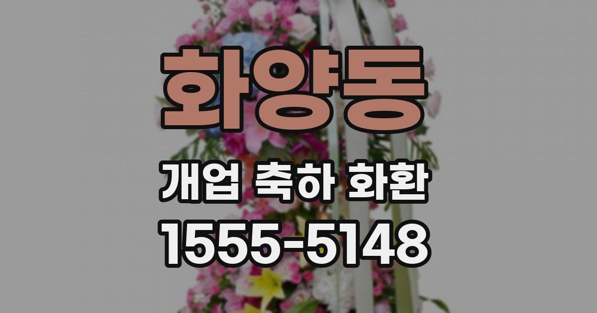 화양동 개업 축하 화환
