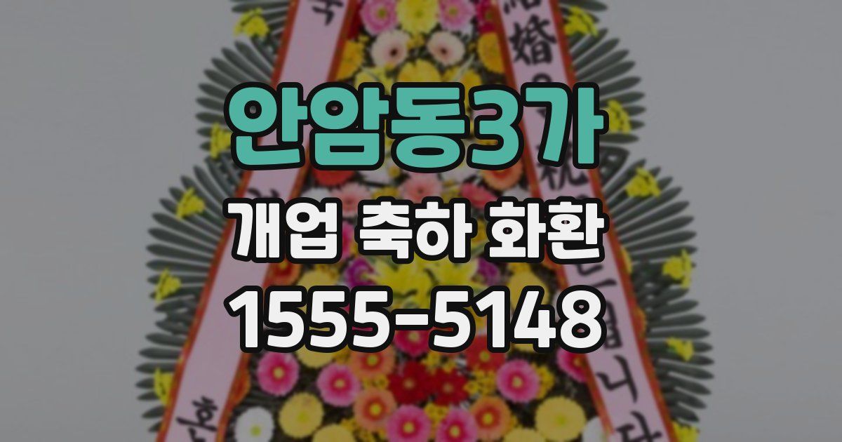 안암동3가 개업 축하 화환