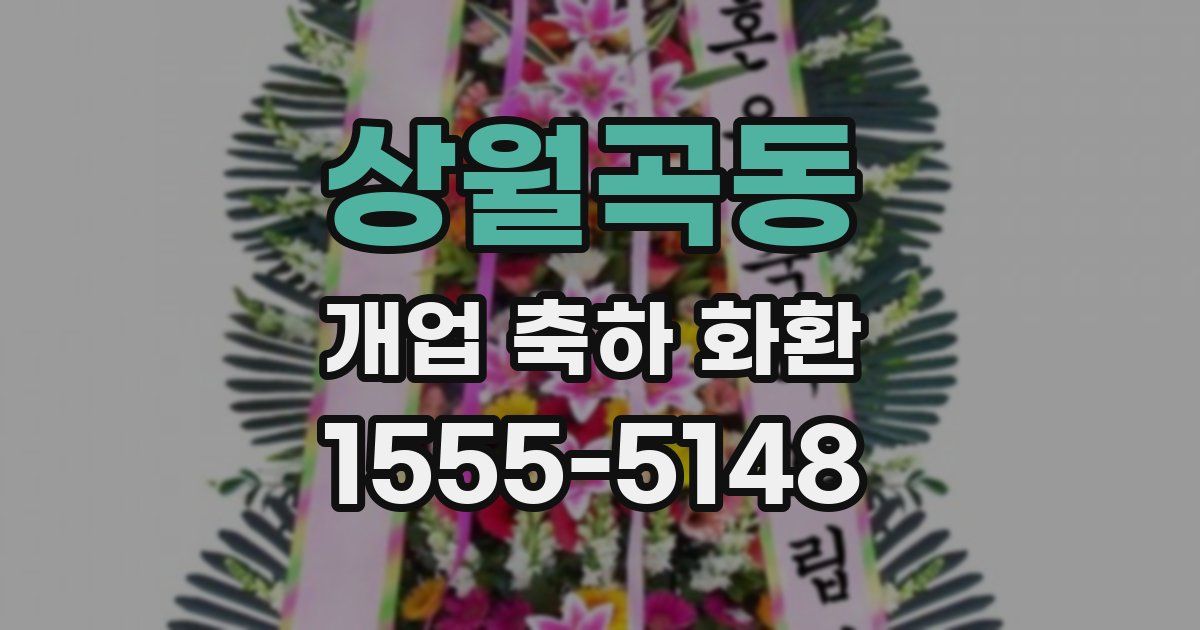 상월곡동 개업 축하 화환