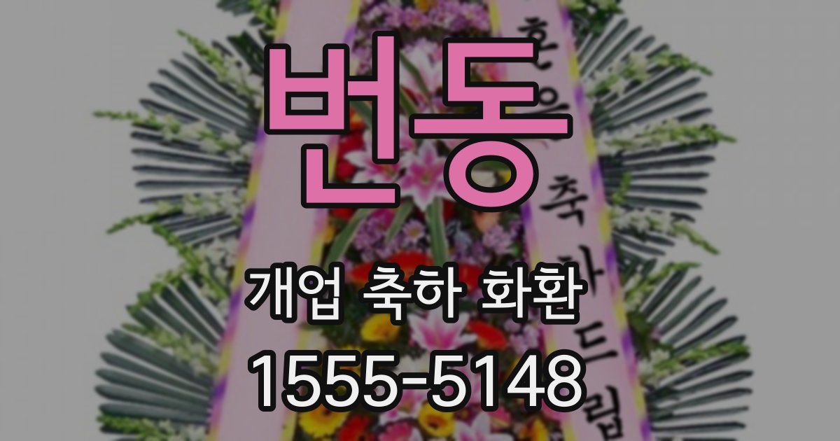 번동 개업 축하 화환