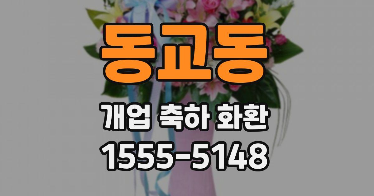 동교동 개업 축하 화환