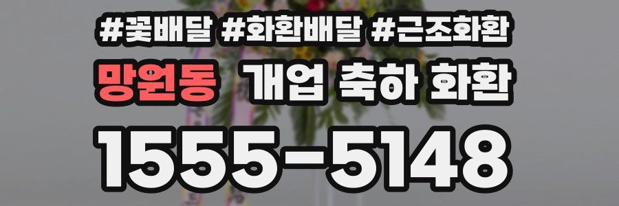 망원동 개업 축하 화환