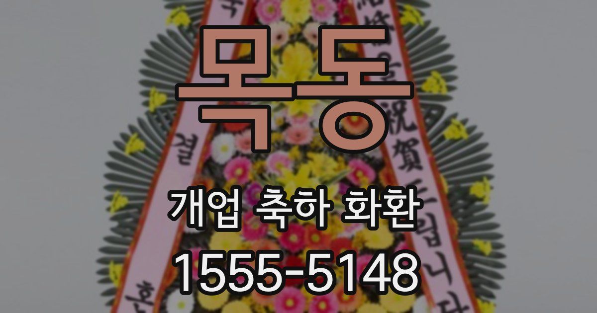 목동 개업 축하 화환