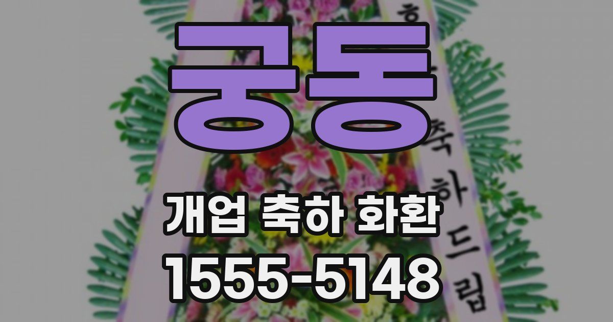 궁동 개업 축하 화환