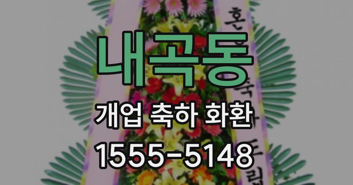 내곡동 개업 축하 화환