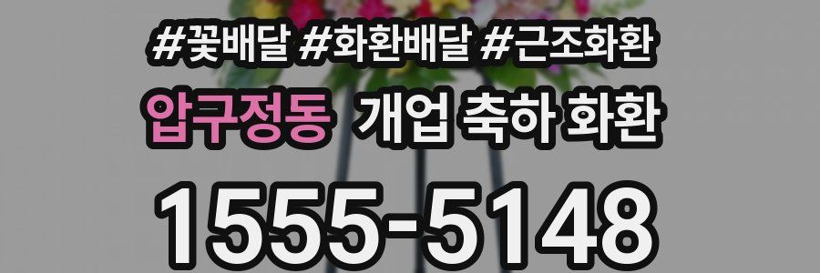 압구정동 개업 축하 화환