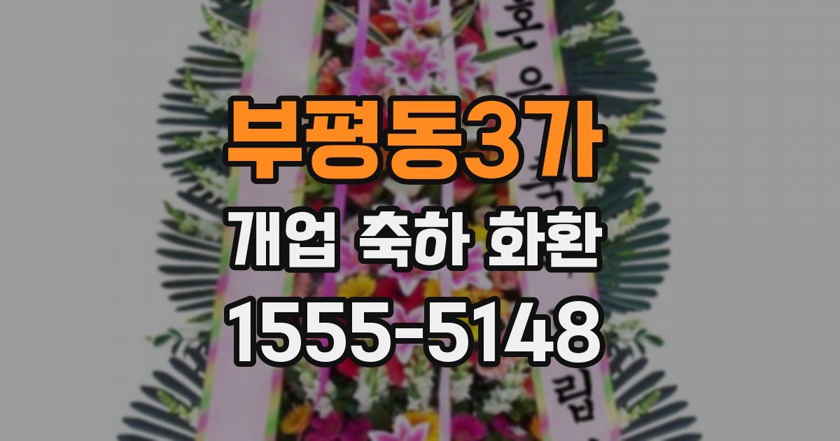 부평동3가 개업 축하 화환