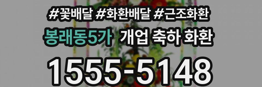 봉래동5가 개업 축하 화환