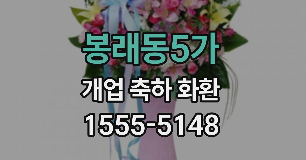 봉래동5가 개업 축하 화환