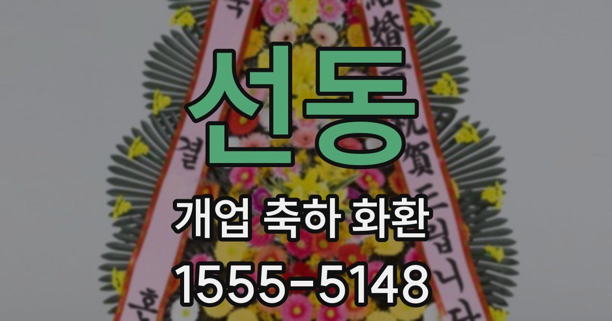 선동 개업 축하 화환