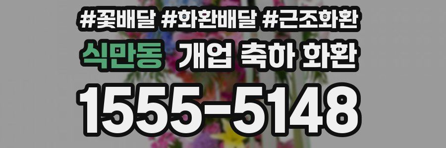 식만동 개업 축하 화환