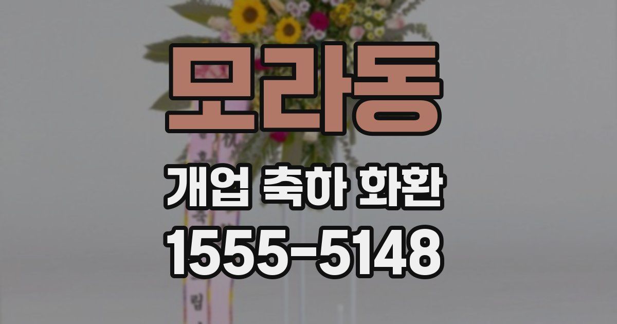 모라동 개업 축하 화환