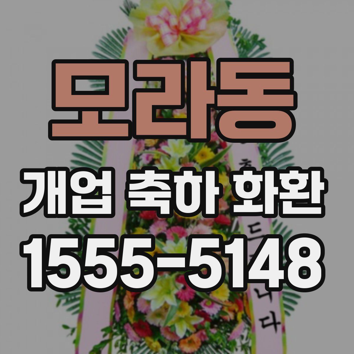 모라동 개업 축하 화환