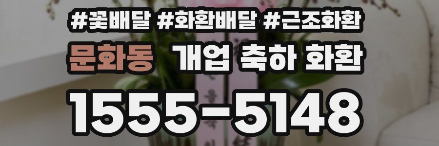 문화동 개업 축하 화환