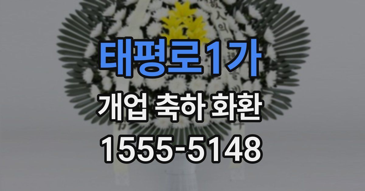 태평로1가 개업 축하 화환