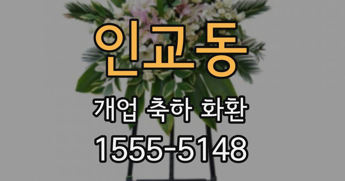 인교동 개업 축하 화환