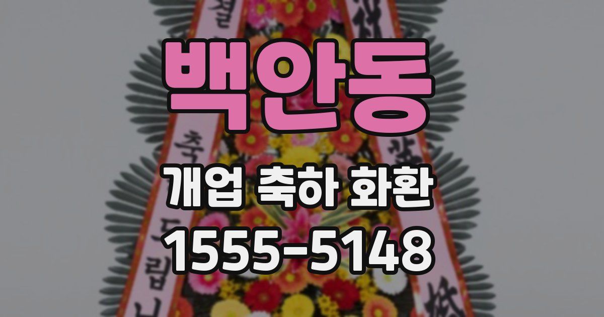 백안동 개업 축하 화환