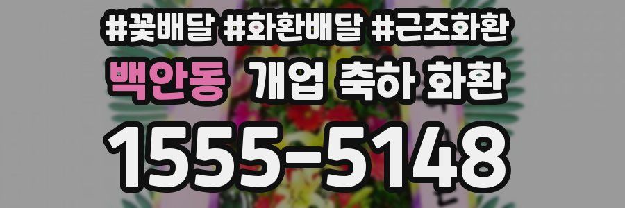 백안동 개업 축하 화환