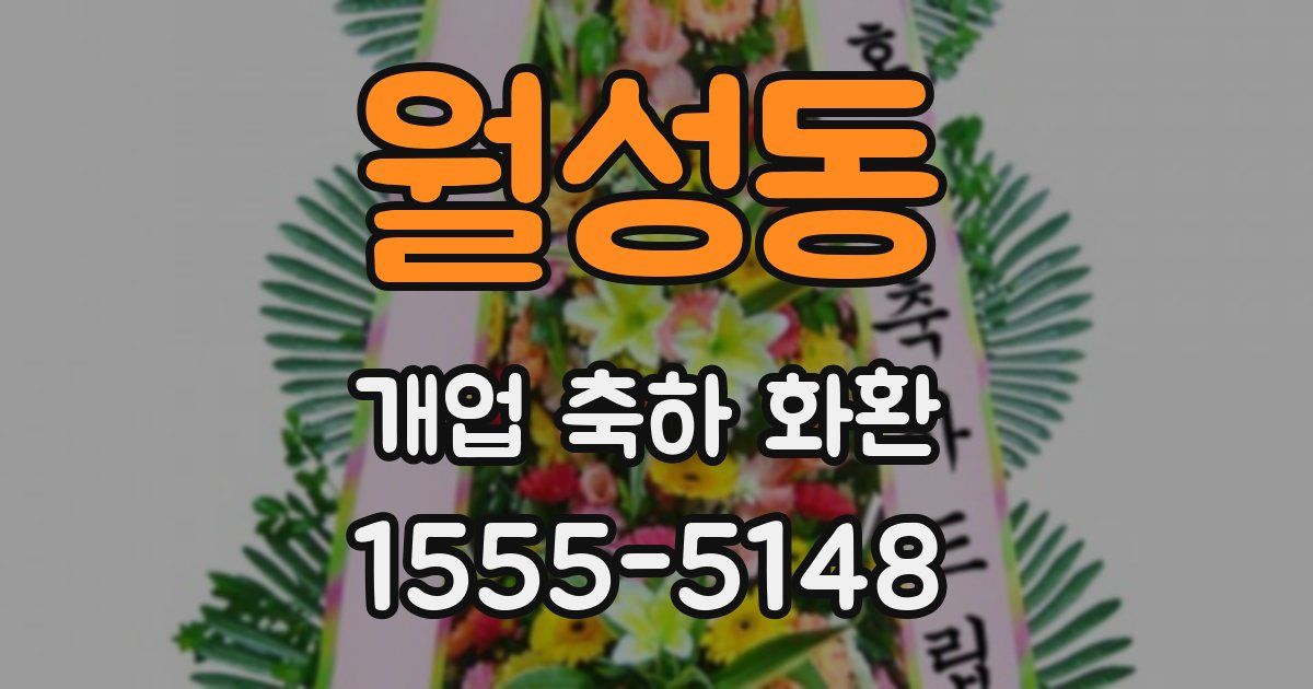 월성동 개업 축하 화환