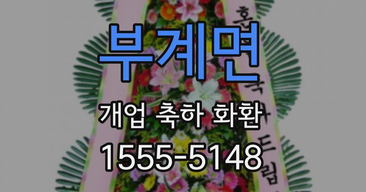 부계면 개업 축하 화환