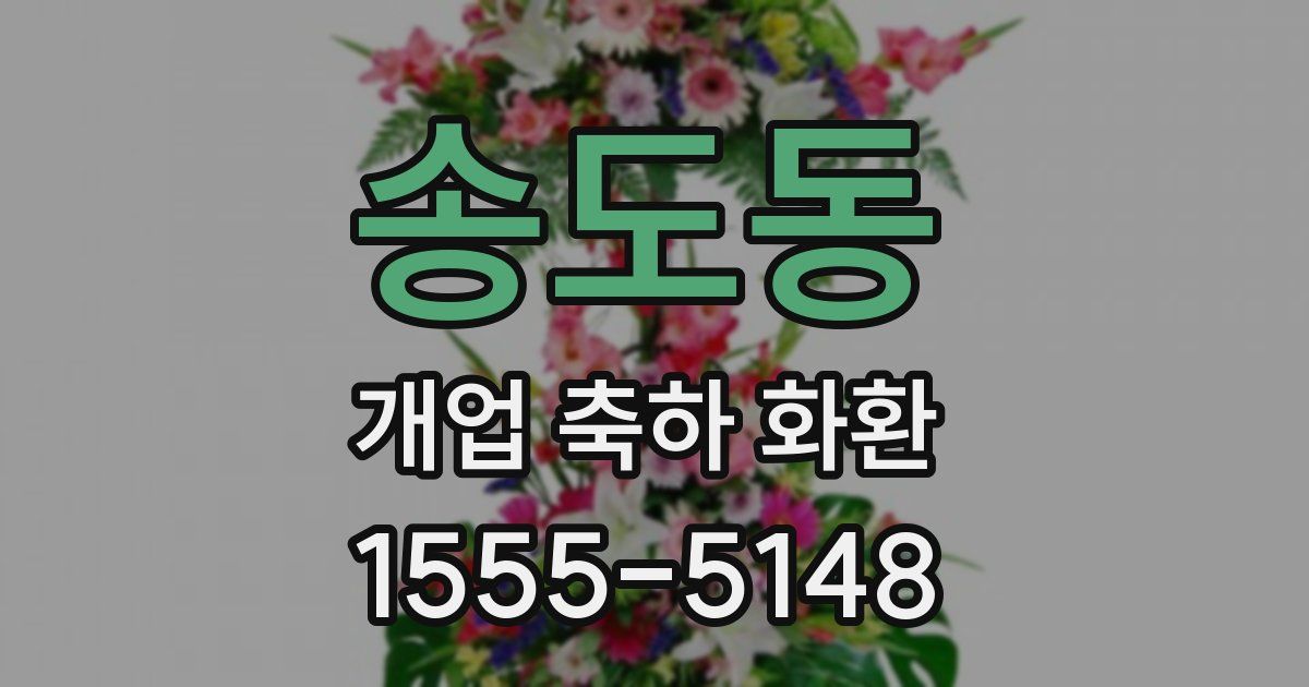 송도동 개업 축하 화환