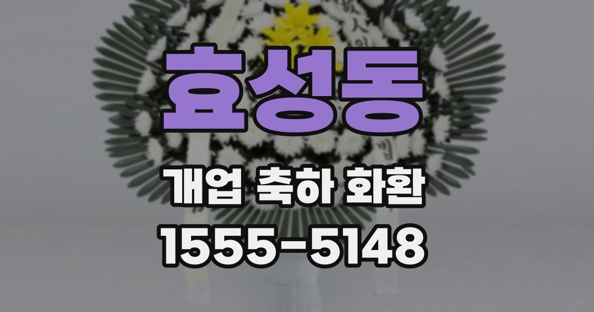 효성동 개업 축하 화환