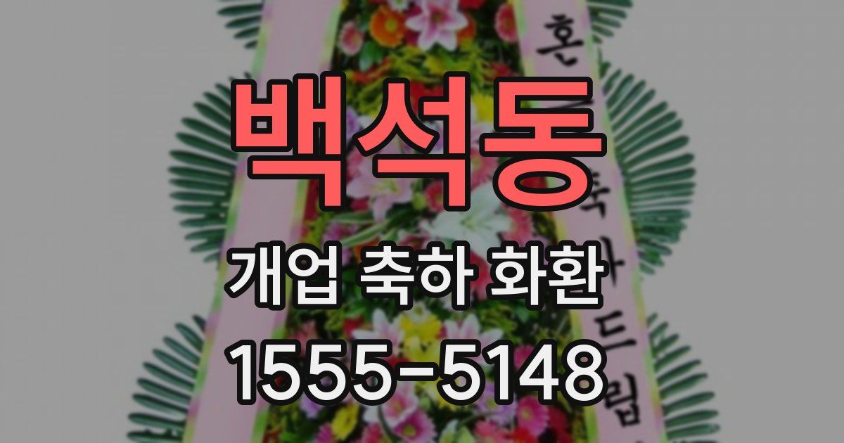 백석동 개업 축하 화환
