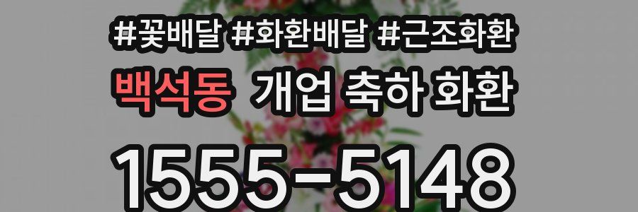 백석동 개업 축하 화환