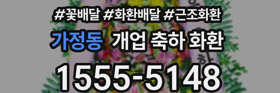 가정동 개업 축하 화환