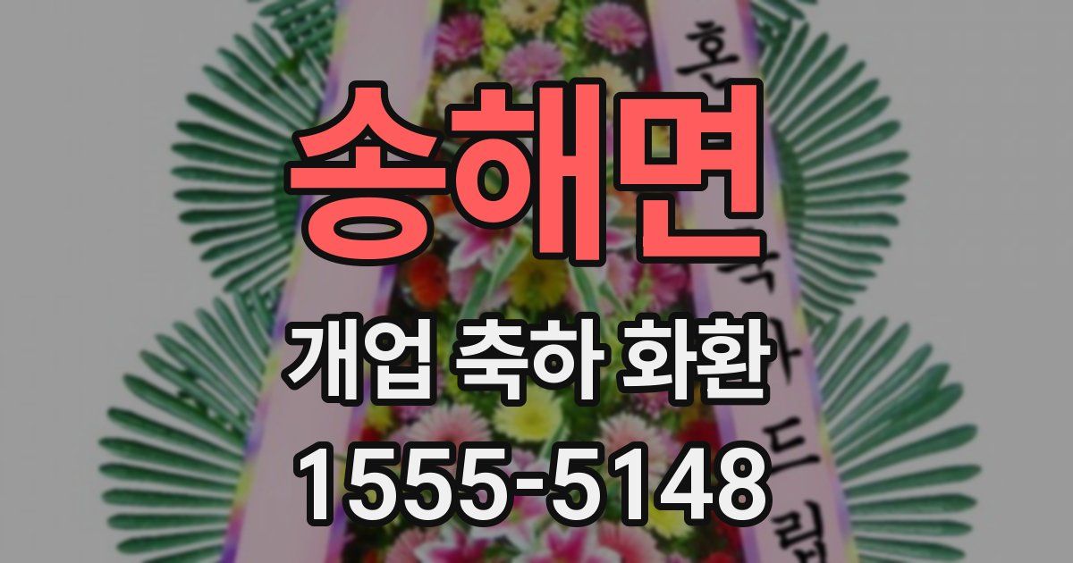 송해면 개업 축하 화환