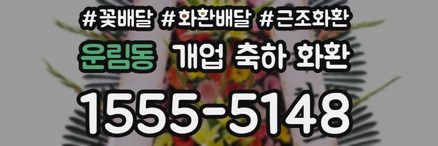 운림동 개업 축하 화환