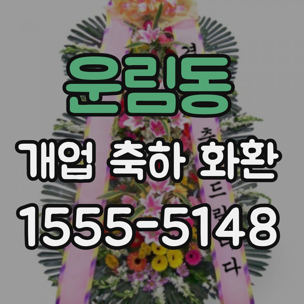 운림동 개업 축하 화환